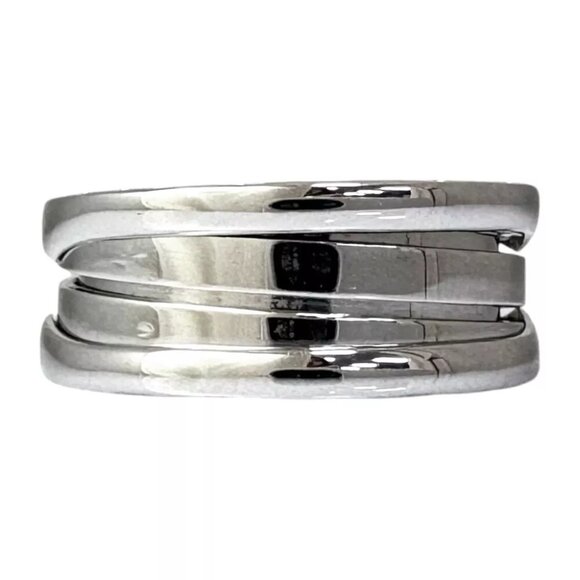 BVLGARI Ring US 4 1/2 EU48 K18 white gold B-zero.1 3 bands used - Picture 4 of 7